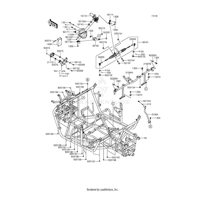 Pipe-Comp,Sub Frame,S by Kawasaki