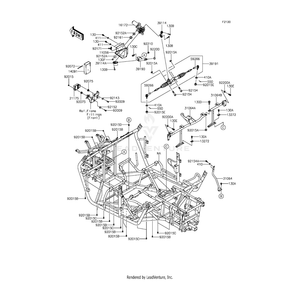 Pipe-Comp,Sub Frame,S by Kawasaki 31064-0657 OEM Hardware 31064-0657 Off Road Express Peach St