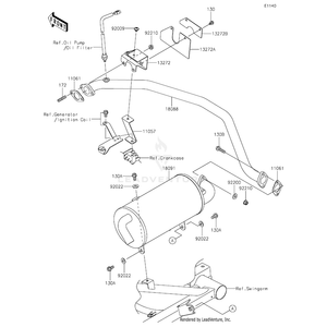 Pipe-Exhaust by Kawasaki 18088-1402 OEM Hardware 18088-1402 Off Road Express Peach St