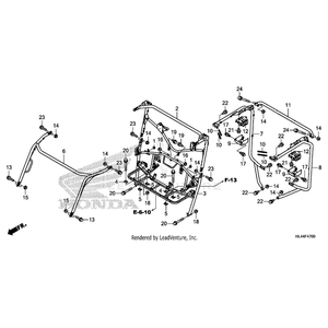 Pipe, Front Roll Bar by Honda 71950-HL4-A00 OEM Hardware 71950-HL4-A00 Off Road Express Drop Ship