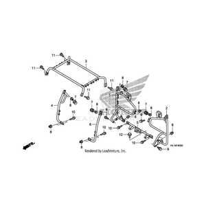 Pipe, Roll Bar Cross by Honda 71950-HL1-A00 OEM Hardware 71950-HL1-A00 Off Road Express Drop Ship