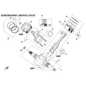 Piston #2 (Group 2) by CF Moto 0800-040001-20020 OEM Hardware 0800-040001-20020 Northstar Polaris