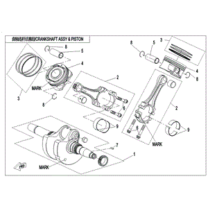 Piston Mark 2 by CF Moto 0JY0-040001-00020 OEM Hardware 0JY0-040001-00020 Northstar Polaris