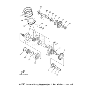 Piston Ring Set (Std) by Yamaha 1S3-11603-10-00 OEM Hardware 1S3-11603-10-00 Off Road Express