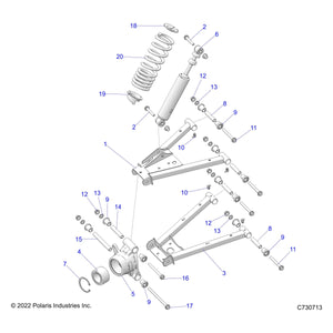 Pivot Shaft by Polaris 5138796 OEM Hardware P5138796 Off Road Express