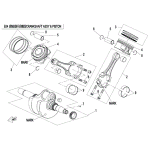 Plain Bearing Con. Rod Blue (Blue) by CF Moto 0JY0-040003-00030 OEM Hardware 0JY0-040003-00030 Northstar Polaris