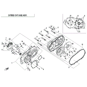 Plain Bearing Cvt Case (Blue) (Blue@+0.019~+0.024) by CF Moto 0JY0-013102-00020 OEM Hardware 0JY0-013102-00020 Northstar Polaris