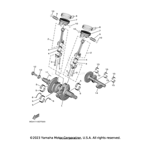 Plane Bearing, Connecting Rod by Yamaha 5JW-11656-00-00 OEM Hardware 5JW-11656-00-00 Off Road Express