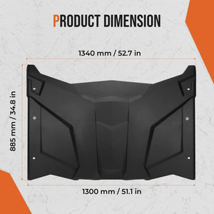 Plastic Hard Roof for Can-Am Maverick X3, 2 PCS Combination by Kemimoto B0112-03301BK Roof B0112-03301BK Kemimoto