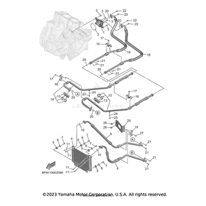 Plate, Adaptor by Yamaha B1R-13461-01-00 OEM Hardware B1R-13461-01-00 Off Road Express