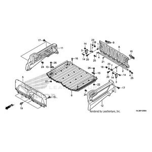 Plate, Bed Top by Honda 81507-HL3-A10 OEM Hardware 81507-HL3-A10 Off Road Express Peach St