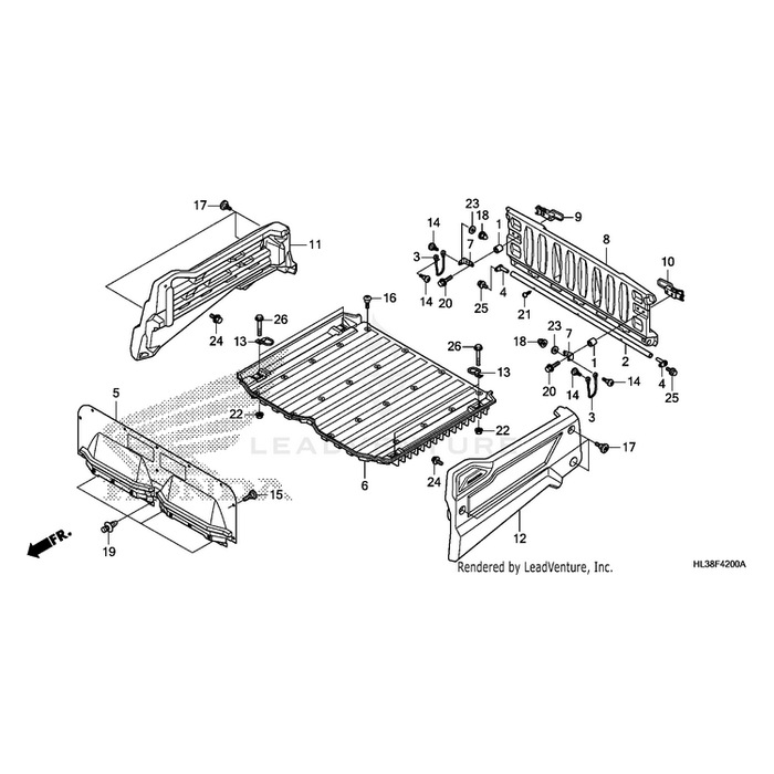 Plate, Bed Top by Honda