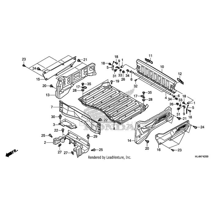 Plate, Bed Top by Honda