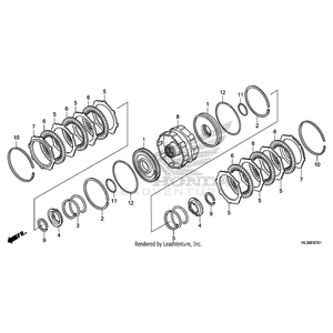 Plate, Clutch (106Mm) by Honda 22543-PA9-000 OEM Hardware 22543-PA9-000 Off Road Express Peach St