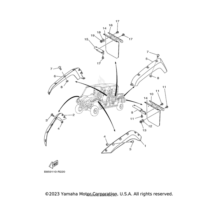 Plate, Flap Fitting 1 by Yamaha