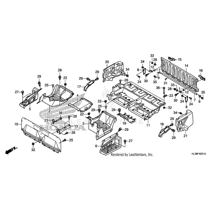 Plate, Front Bed by Honda