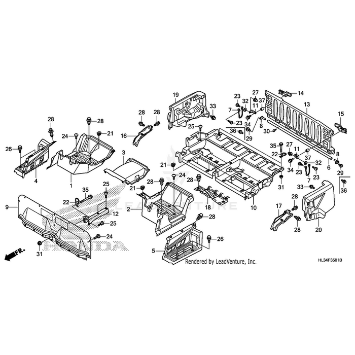 Plate, Front Bed by Honda