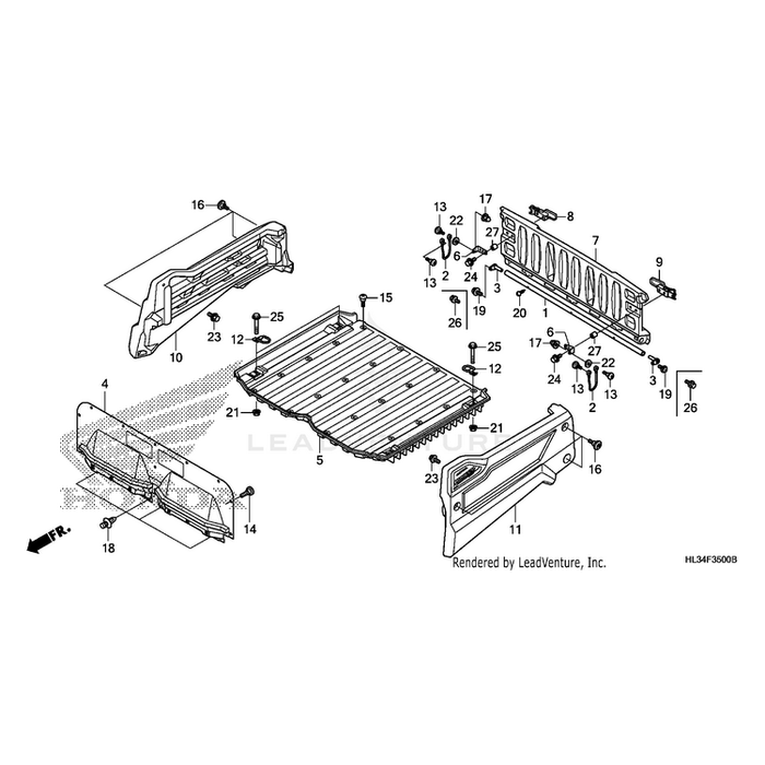 Plate, Front Bed by Honda