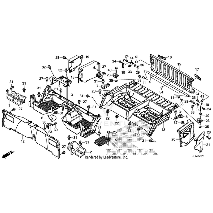 Plate, Front Bed by Honda