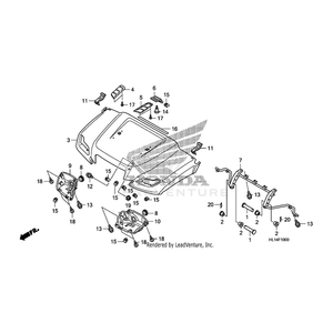 Plate, Hood Lock by Honda 61103-HL1-A00 OEM Hardware 61103-HL1-A00 Off Road Express Peach St