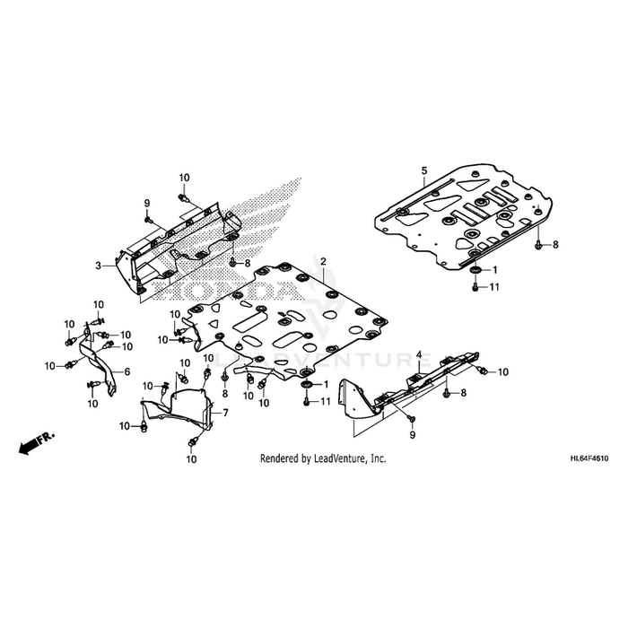 Plate, Left Skid by Honda