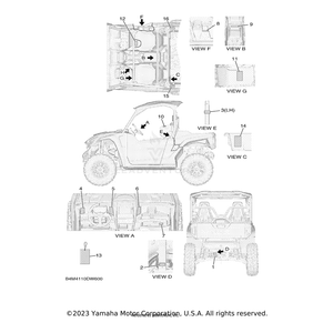 Plate, Routing by Yamaha B4J-F1684-00-00 OEM Hardware B4J-F1684-00-00 Off Road Express