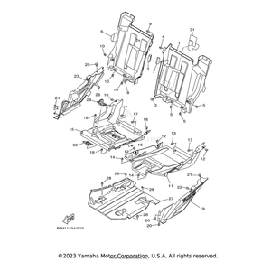 Plate, Rubber 1 by Yamaha 2HC-F8483-00-00 OEM Hardware 2HC-F8483-00-00 Off Road Express