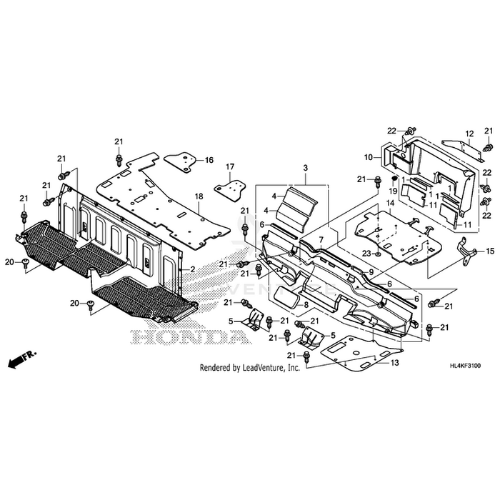 Plate, Rubber Support by Honda