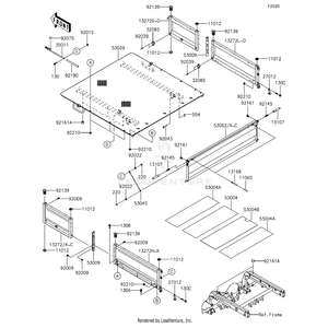 Plate,Side,Front,Lh,W.Gr by Kawasaki 13272-0501-398 OEM Hardware 13272-0501-398 Off Road Express Peach St