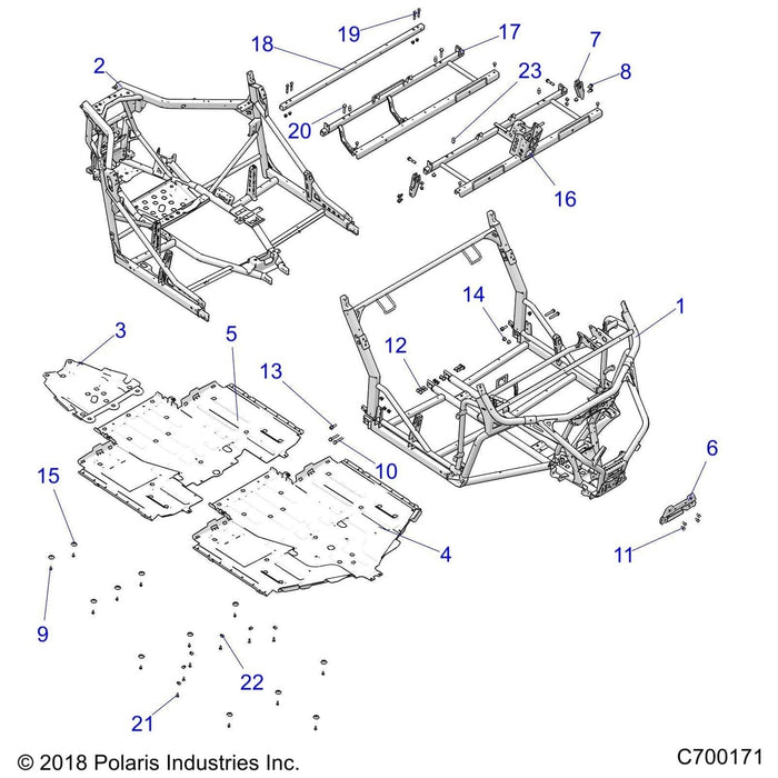 Plate-Skid, Rear, Gloss Black by Polaris