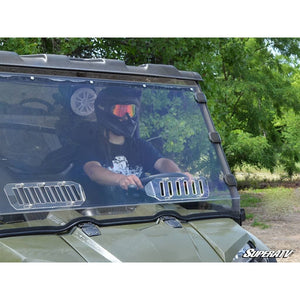 Polaris Ranger 900 Diesel Scratch-Resistant Vented Full Windshield by SuperATV WS-P-RAN-09XP-V-70#RD Vented Windshield WS-P-RAN-09XP-V-70#RD SuperATV