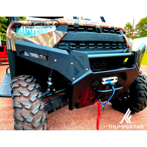 Polaris Ranger Factory Front Bumper Light Kit by Thumper Fab TF010001-BK Storage Bag TF010001-BK Thumper Fab