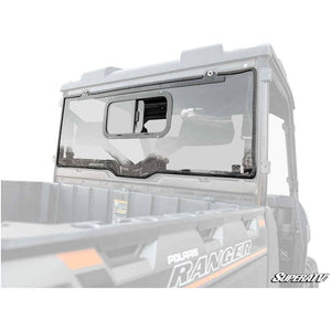 Polaris Ranger XP 1000 Sliding Rear Windshield by SuperATV RWS-P-RAN1K-SGW-76 Rear Windshield RWS-P-RAN1K-SGW-76 SuperATV