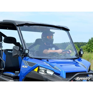 Polaris Ranger XP 900 Scratch Resistant Flip Windshield by SuperATV FWS-P-RAN900-70#RAN Folding Windshield FWS-P-RAN900-70#RAN SuperATV