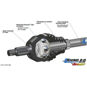 Polaris RZR 800 Heavy-Duty Axle—Rhino 2.0 by SuperATV Axle Shaft SuperATV