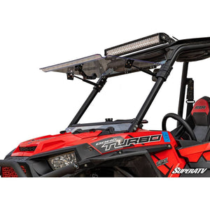 Polaris RZR 900 Scratch Resistant Flip Windshield by SuperATV FWS-P-RZR-1K-001-70#NH Folding Windshield FWS-P-RZR-1K-001-70#NH SuperATV