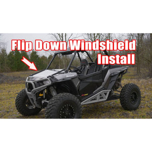 Polaris RZR S 1000 Scratch Resistant Flip Down Windshield by SuperATV FDWS-P-RZR1K-001-70#SK FDWS-P-RZR1K-001-70#SK SuperATV