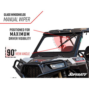 Polaris RZR Trail 900 Glass Windshield by SuperATV GWS-P-RZR900TS-01 GWS-P-RZR900TS-01 SuperATV