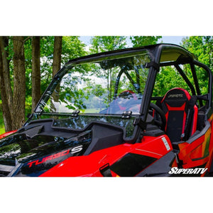 Polaris RZR XP Turbo S Scratch Resistant Flip Down Windshield by SuperATV FDWS-P-RZRXPTS-70 Folding Windshield FDWS-P-RZRXPTS-70 SuperATV