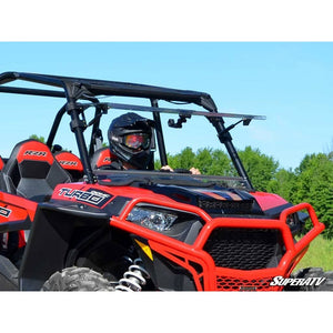 Polaris RZR XP Turbo Scratch Resistant Flip Windshield by SuperATV Folding Windshield SuperATV