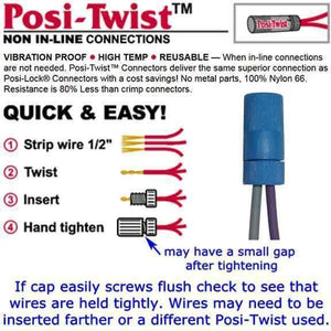 Posi-Twist Crimp Free Connector 20 - 26 ga by Posi-Products PT2026G Posi Connector PT2026G Posi-Products