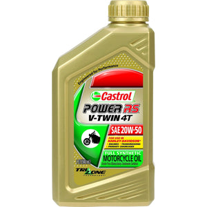 Power 1 V-Twin 4T 20W50 1Qt by Castrol 06116 / 159AE1 Engine Oil Synthetic 83-0441 Western Powersports