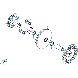 Primary Loose Pulley Assy. (Mc) by CF Moto 018A-051200 OEM Hardware 018A-051200 Northstar Polaris