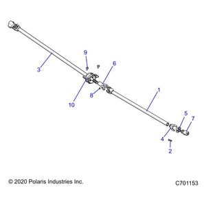 Propshaft,Rear,U,Rgr by Polaris 1334515 OEM Hardware P1334515 Off Road Express