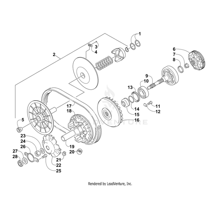 Pulley,Driven-Assy(Lp3) By Arctic Cat