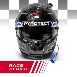 Pyrotect Race Pro Airflow Mid Forced Air 3K Carbon Sa2020 Wired Offroad by Pyrotect Rugged Radios