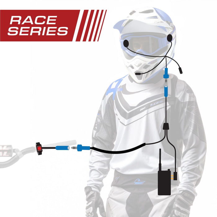 Race Series Complete Motorcycle Communication Kit With Offroad Cables by Rugged Radios