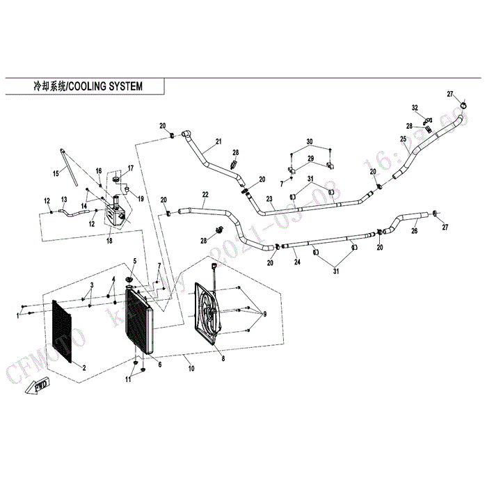 Radiator Assy by CF Moto