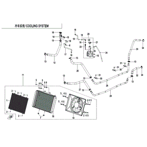 Radiator Assy by CF Moto 5BYV-181000-A100 OEM Hardware 5BYV-181000-A100 Northstar Polaris