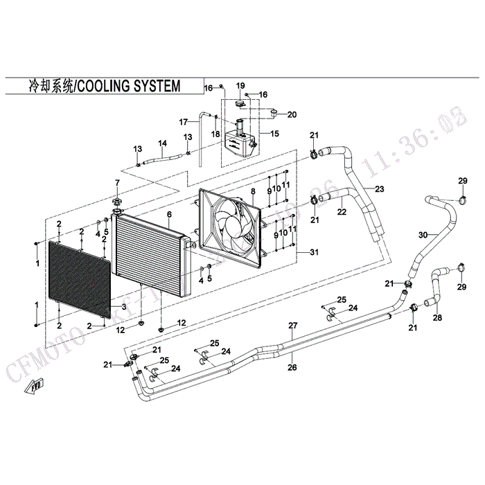 Radiator Assy by CF Moto